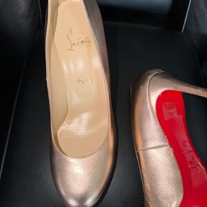 Christian Louboutin Rose Gold Women's Shoes SZ39